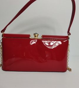DS red satchel handbag